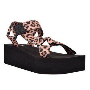 Guess Leopard Print Avin Sandals